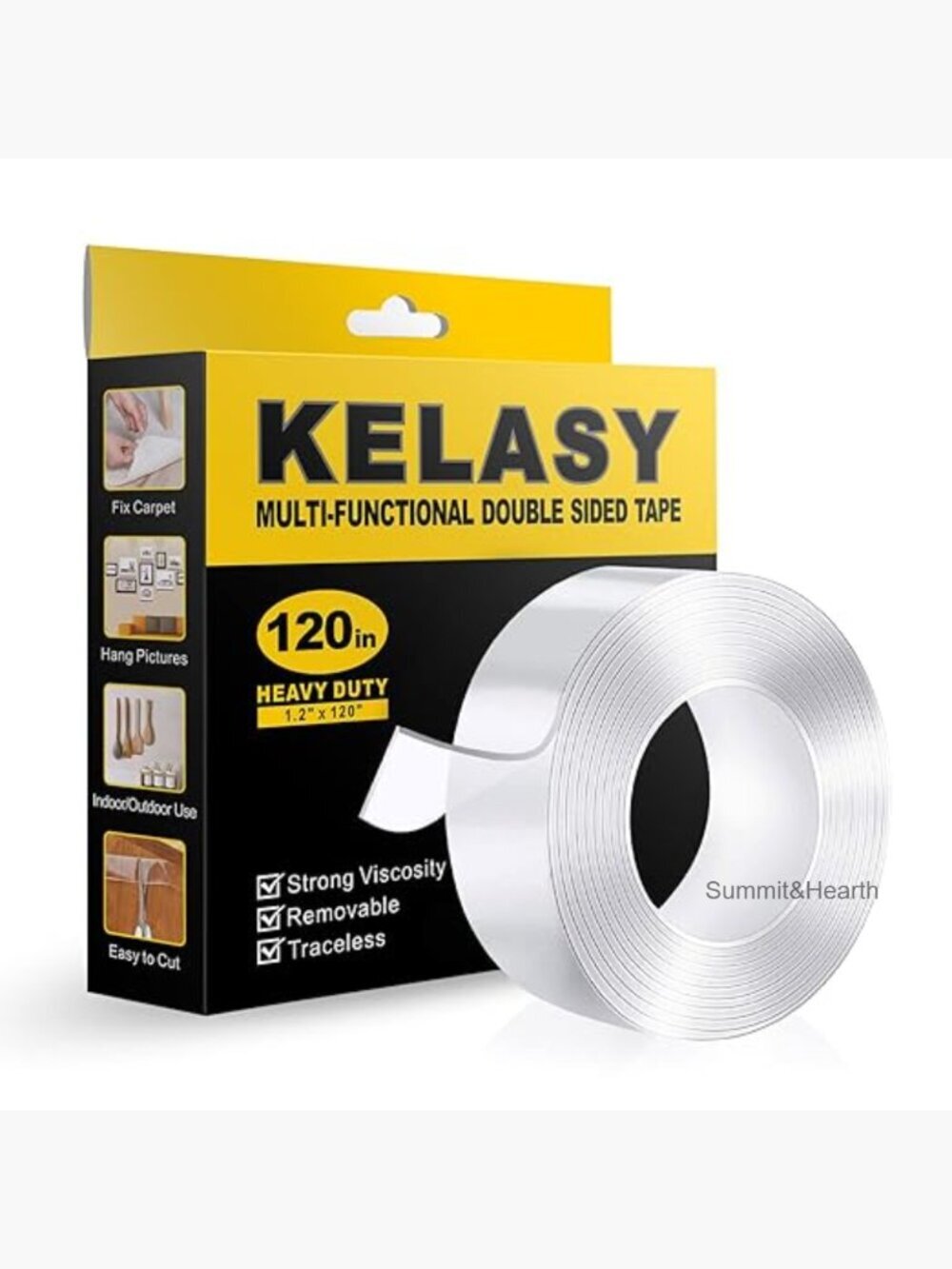 Heavy Duty Double Sided Removable Mounting Tape 1.2x120 Inch